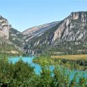 Zicht over de Cinca vanuit Ligüerre de Cinca