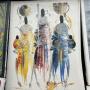 Dit soort schilderijen van gestileerde Masai figuren kom je overal in Tanzania tegen, iets vergelijkbaars hebben wij gekocht