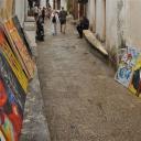 Verregend straatje in Stone Town