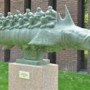 Beeld voor het immigratiemuseum in Växjö